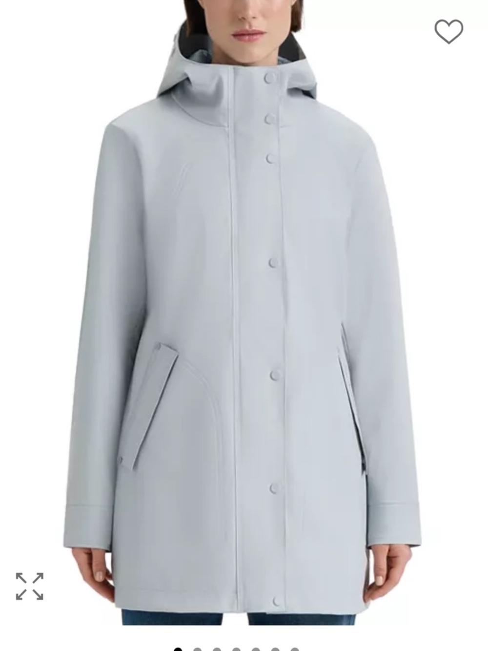 Hunter Acacia rubberized rain jacket Medium . White